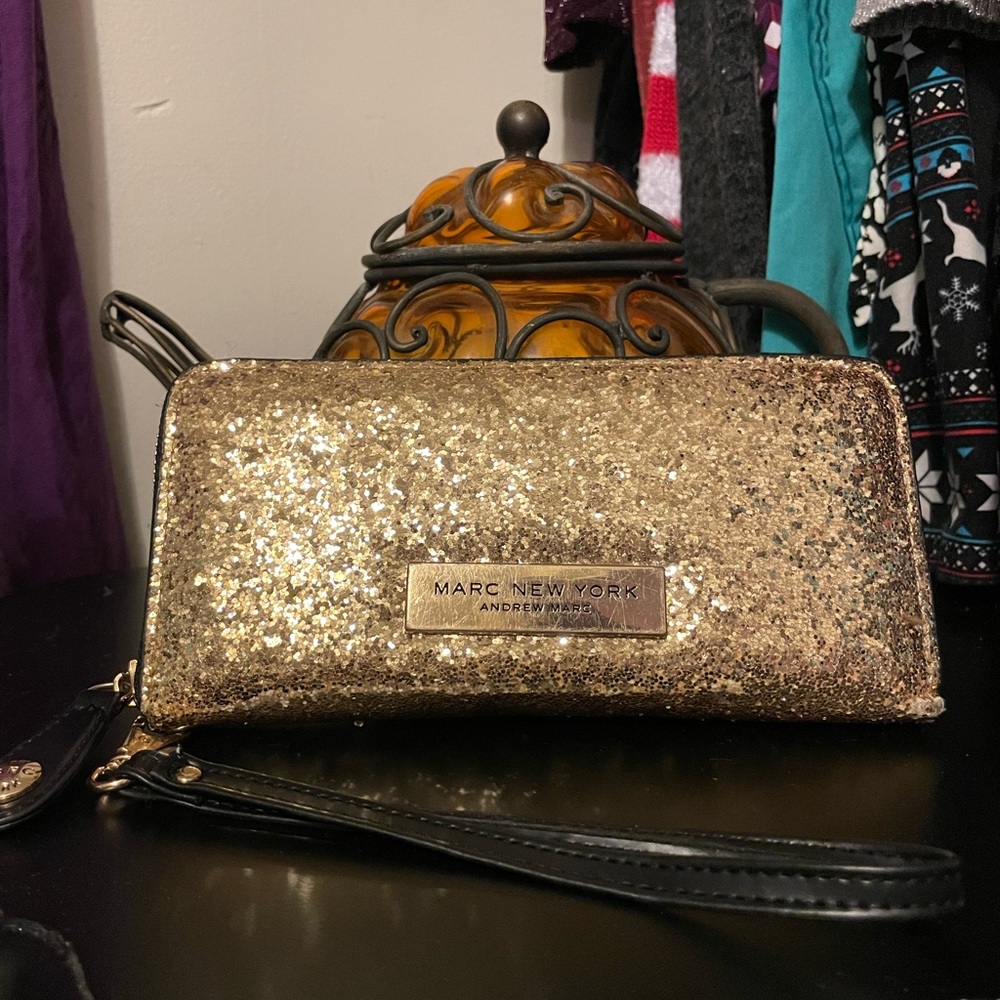 Gold and Sparkly Marc NewYork wallet